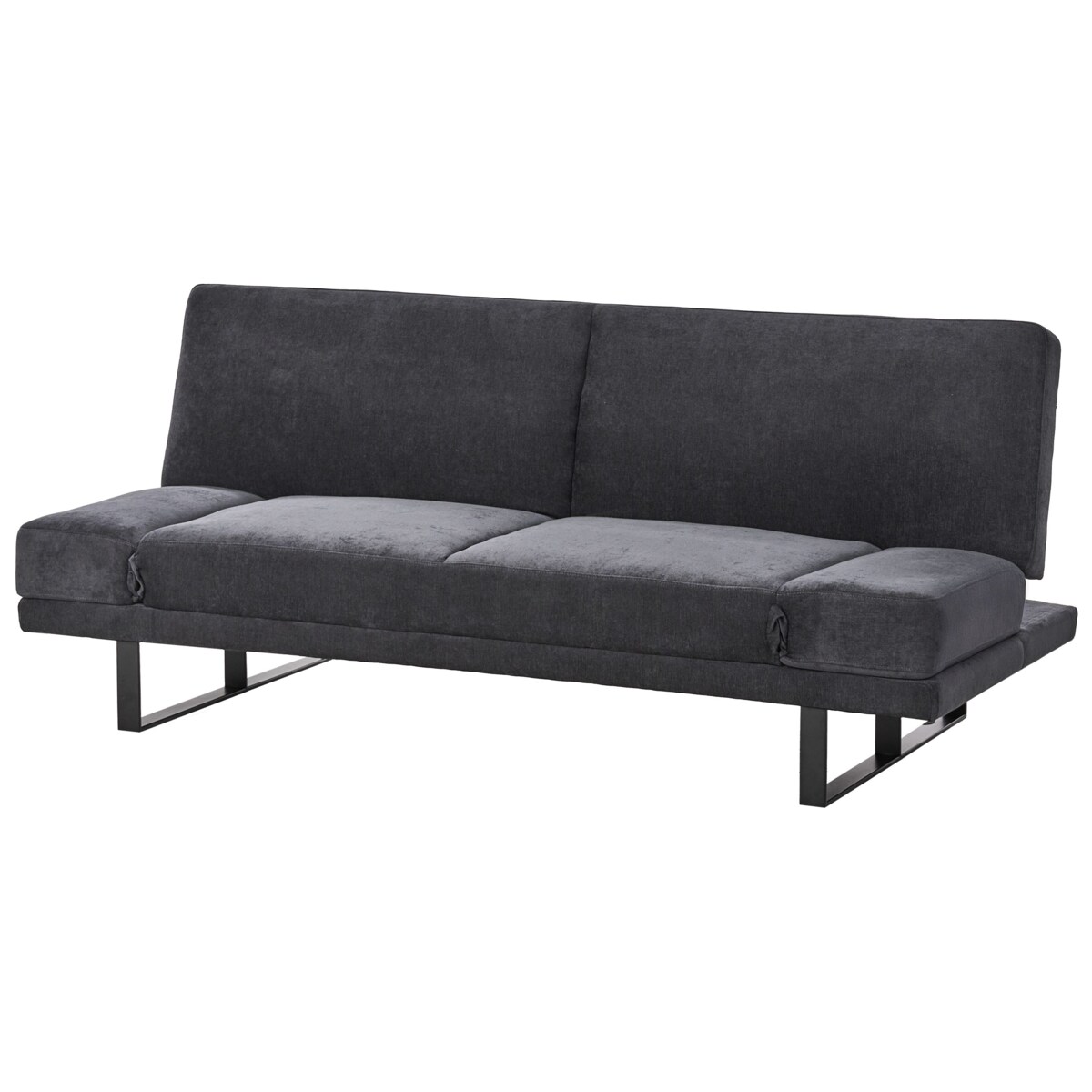 Sofa rozkładana dla 2 osób YORK Szenil Czarny