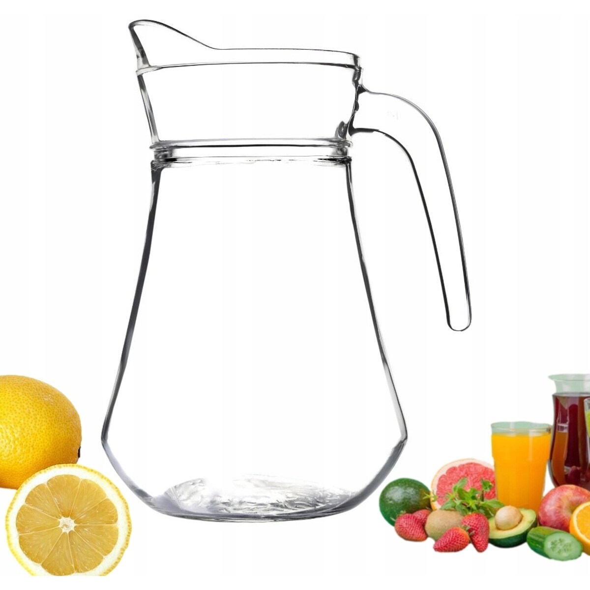 SZKLANY DZBANEK 1,5 L NA SOKI napoje wesele przyjęcie grill wodę lemoniadę