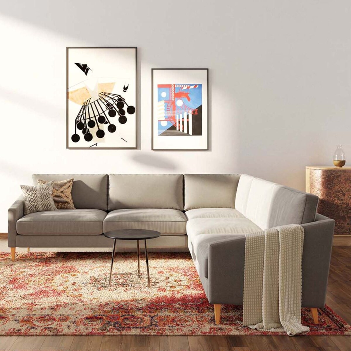 Karoto sofa narożna uniwersalna Beżowa