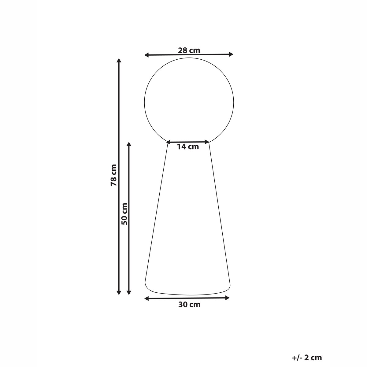 Lampa ogrodowa stojąca LED TORNE Biały