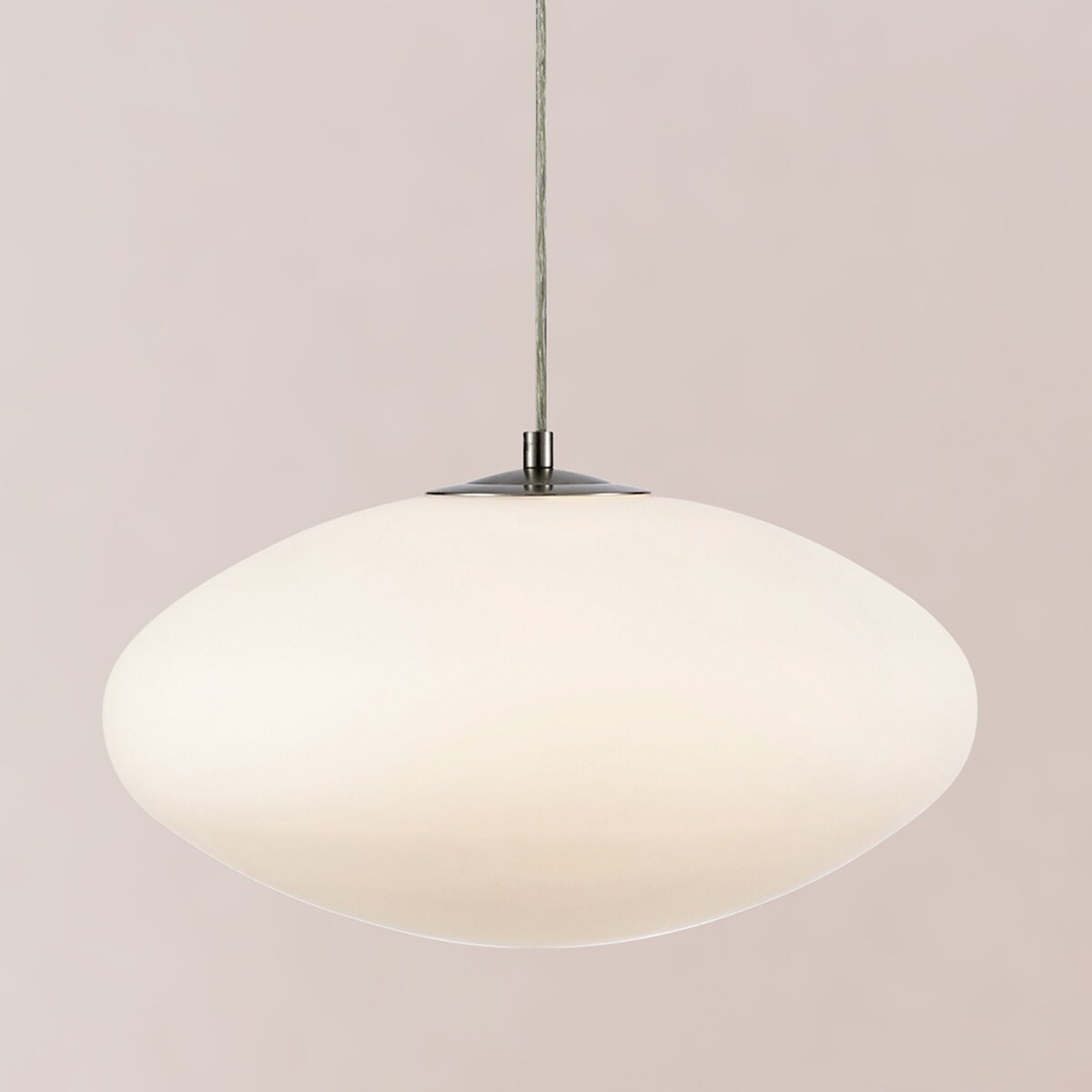 Lampa wisząca nad stół Locus 108437 Markslojd owalna szklana biała