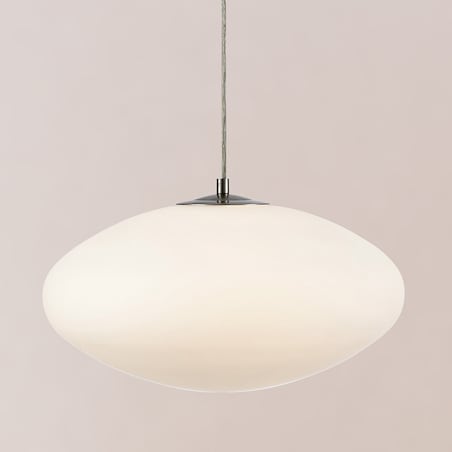 Lampa wisząca nad stół Locus 108437 Markslojd owalna szklana biała