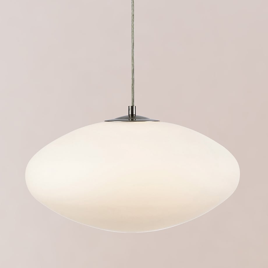 Lampa wisząca nad stół Locus 108437 Markslojd owalna szklana biała