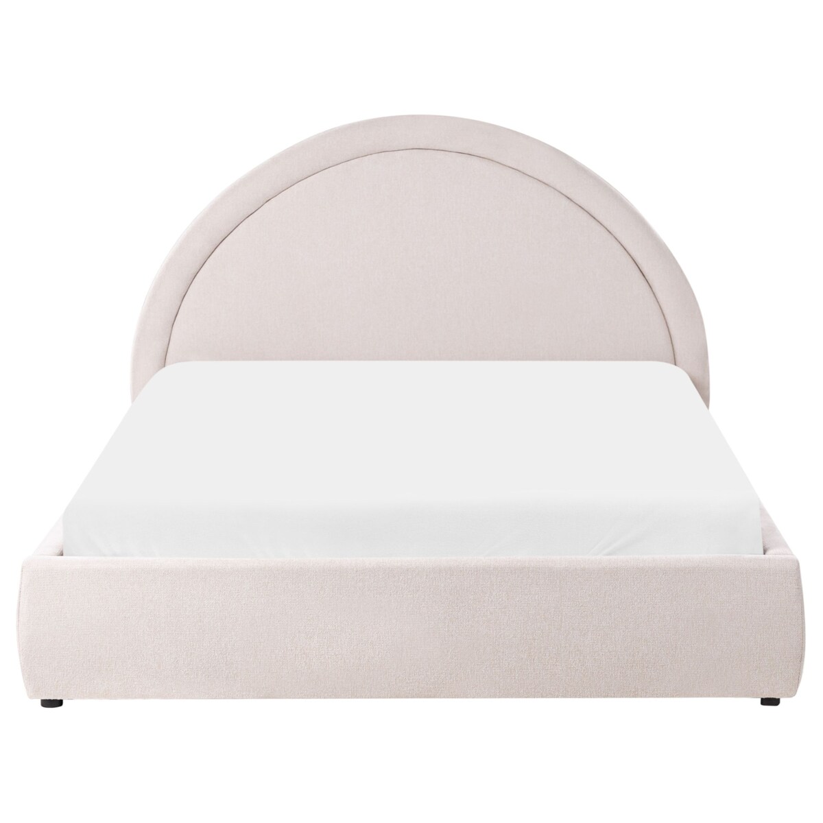 Łóżko z pojemnikiem MOUZON 140 x 200 cm Jasnobeżowy