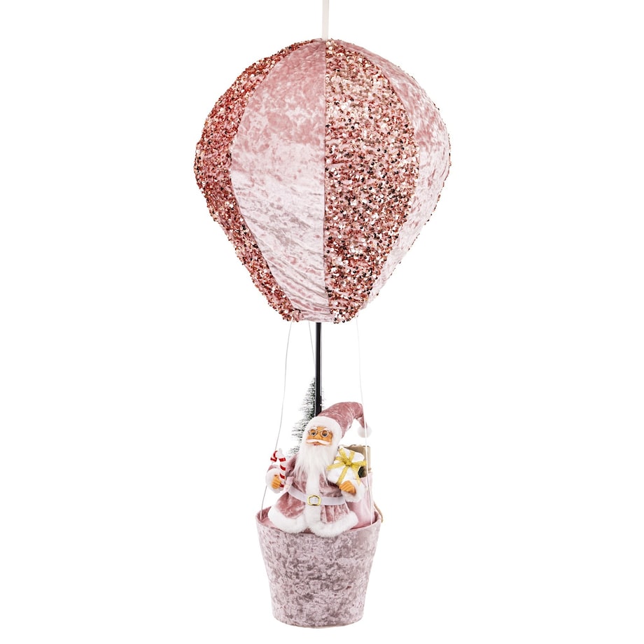 Figurka - Mikołaj w balonie 93x37x37 cm BALOON różowy