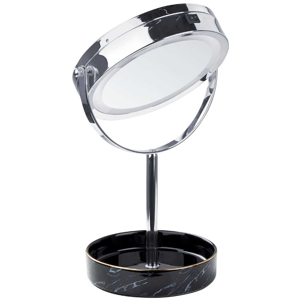 Lusterko kosmetyczne LED SAVOIE Czarny/ srebrny