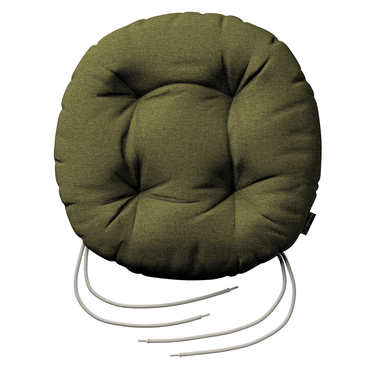 Poduszka na krzesło Adam, oliwkowa zieleń, fi 40 x 8 cm, Etna