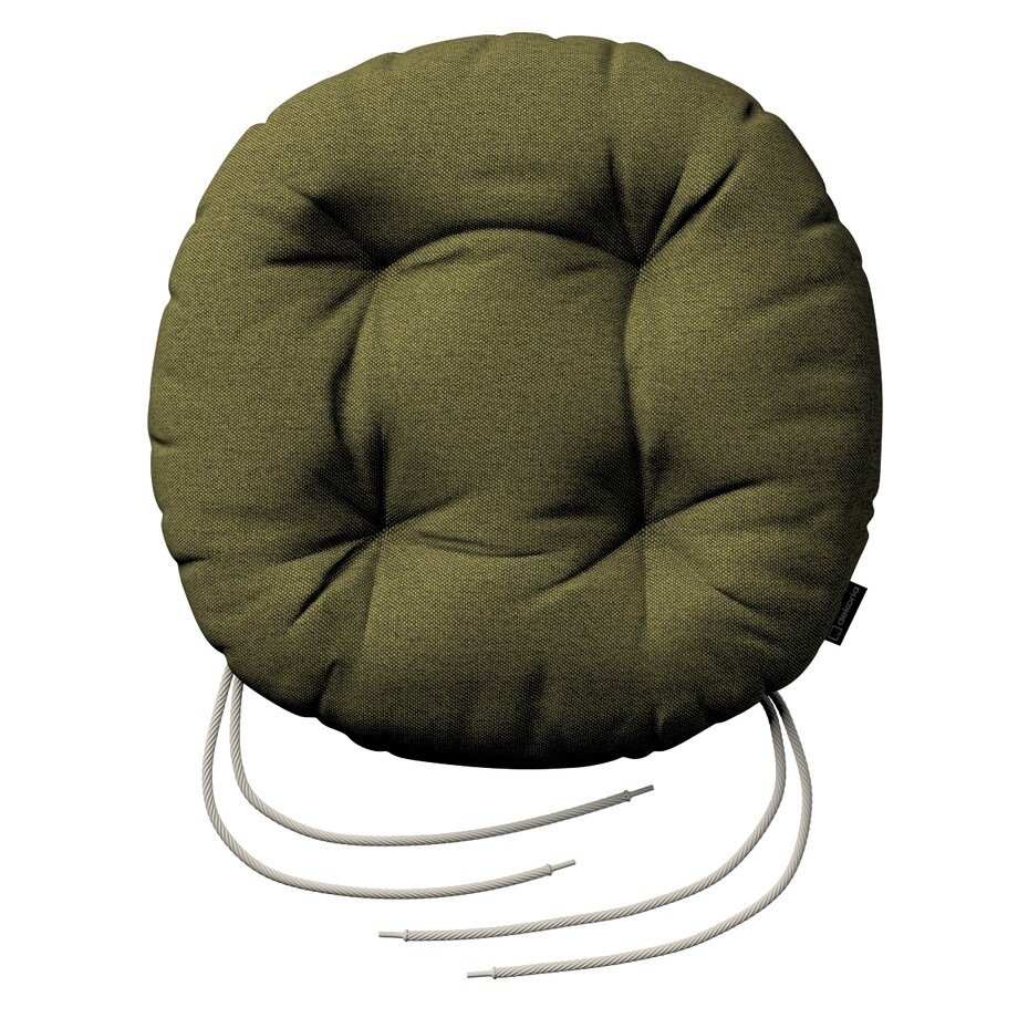 Poduszka na krzesło Adam, oliwkowa zieleń, fi 40 x 8 cm, Etna