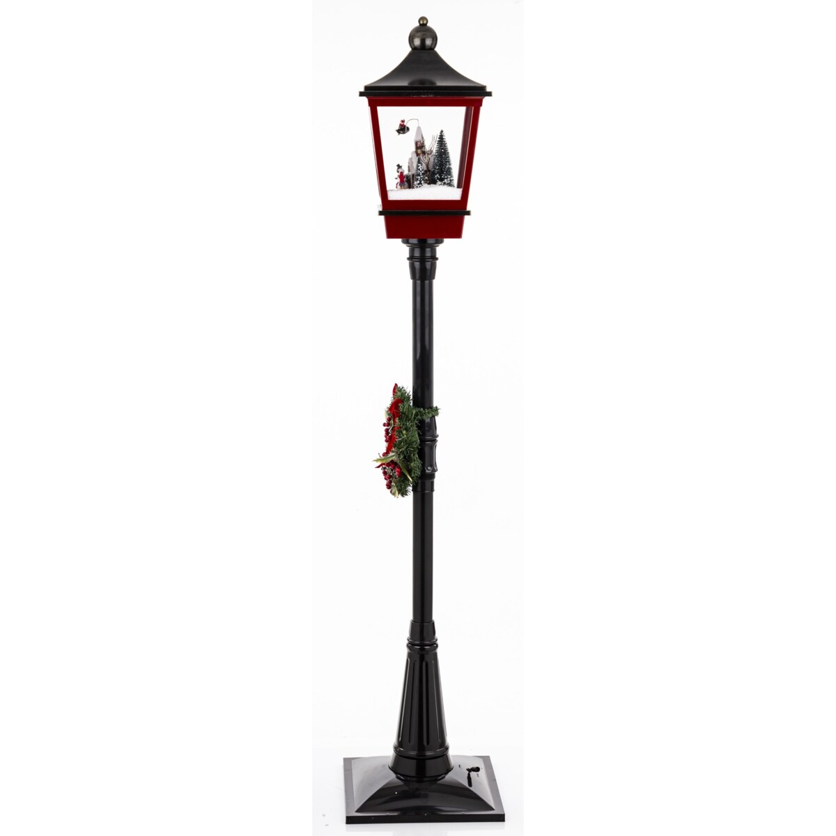 Latarnia świąteczna LED 186x38x38 cm MAYAK-2 czarna z pozytywką
