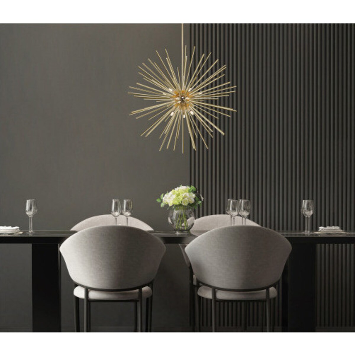 LAMPA wisząca URCHIN P0491-09C-F7DY Zumaline metalowa OPRAWA designerska gwiazda sople ZWIS złoty