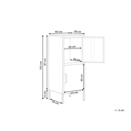 Szafka biurowa metalowa czarna HURON