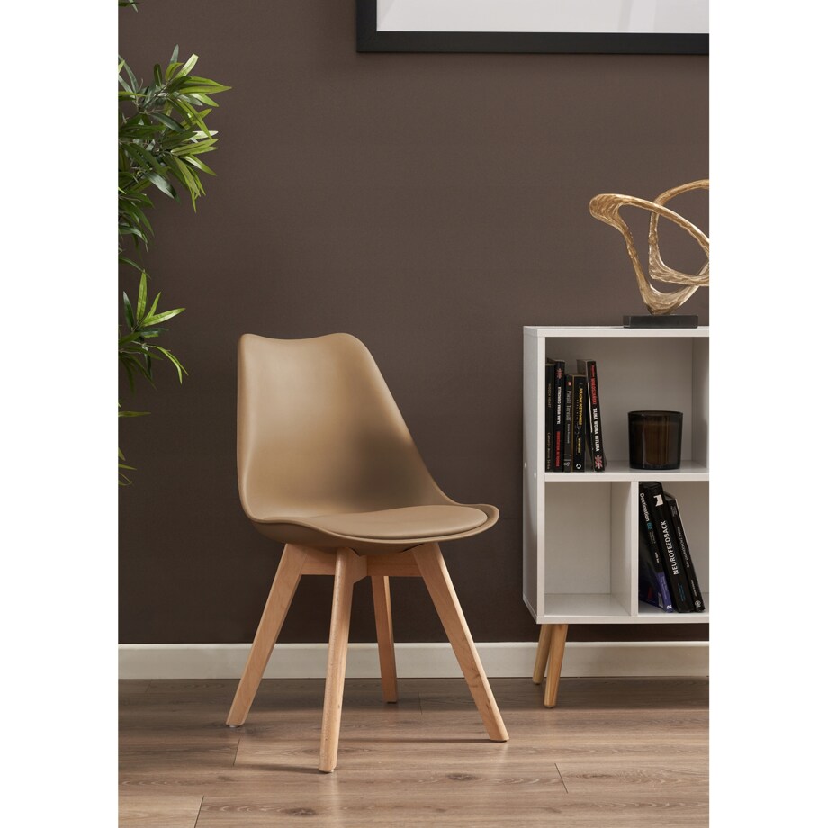Krzesło skandynawskie OSLO do kuchni jadalni beżowe