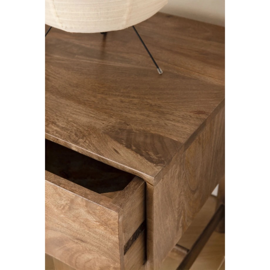 Stolik nocny 45x45 cm z drewna mango Aloma