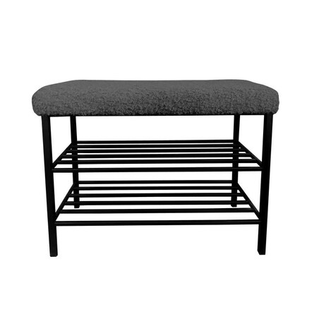 Stojak na buty z siedziskiem GAJA ROLF-7 czarny/grafitowy