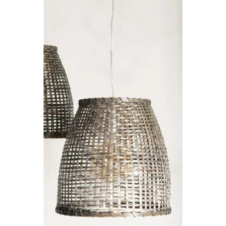 KLOSZ ABAŻUR DO LAMPY WISZĄCEJ SUFITOWEJ 34cm boho drewniany E27