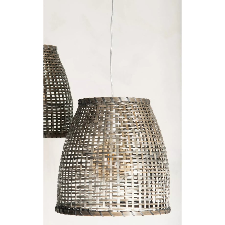 KLOSZ ABAŻUR DO LAMPY WISZĄCEJ SUFITOWEJ 34cm boho drewniany E27