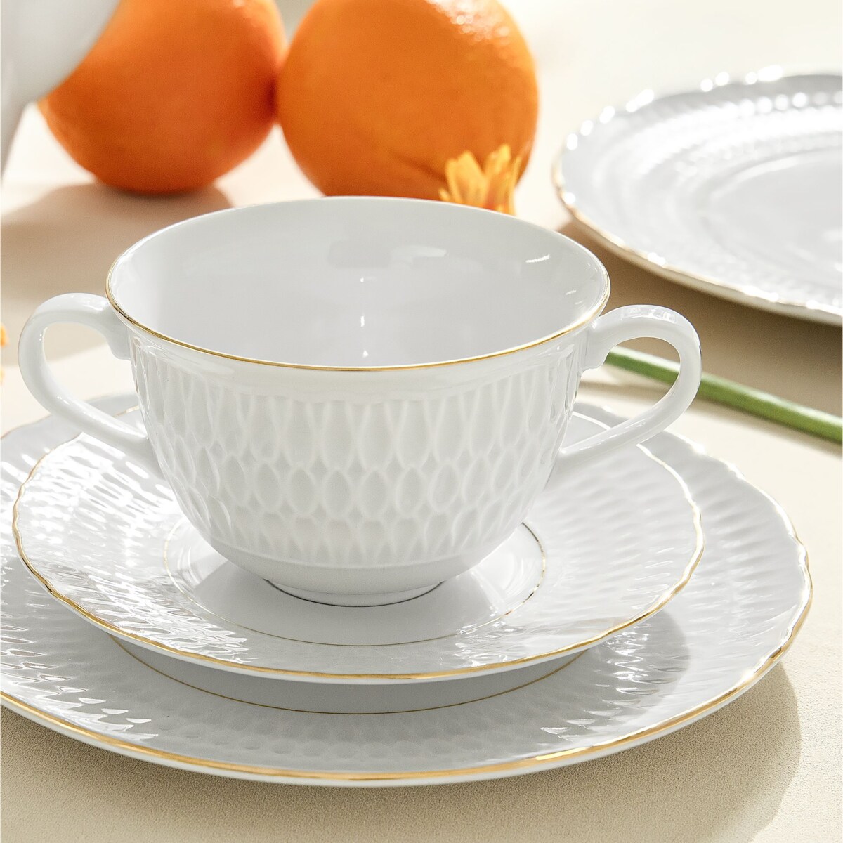 Konsimo SOFIA Bulionówka ze spodkiem 6 szt.