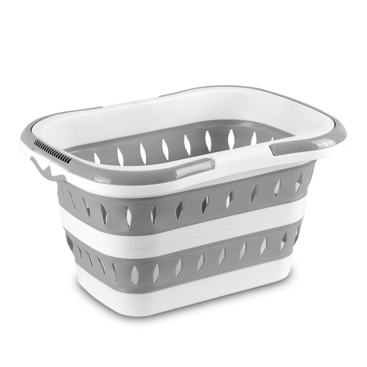 Kosz na pranie silikonowy składany z uchwytami 50l Massido