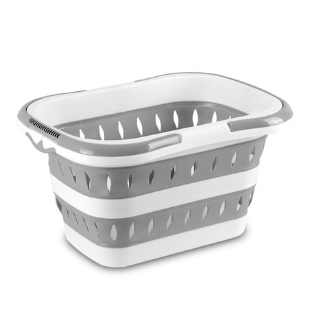 Kosz na pranie silikonowy składany z uchwytami 50l Massido
