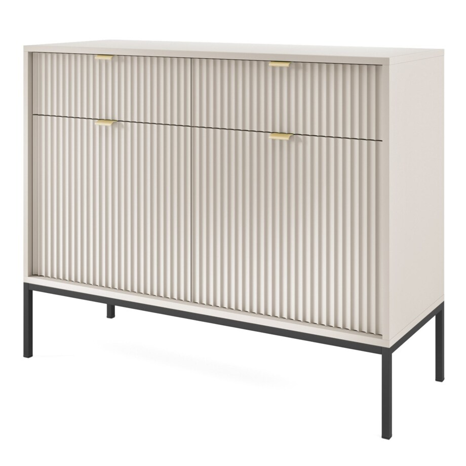 Komoda NEW do przedpokoju KSZ104 - kaszmirowa+ st. czarny