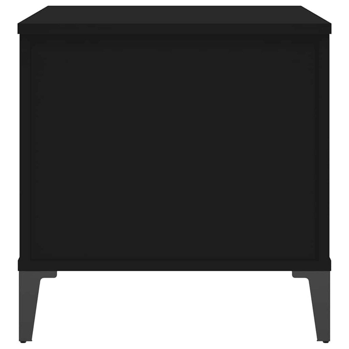 vidaXL Stolik kawowy, czarny, 60x44,5x45 cm, materiał drewnopochodny
