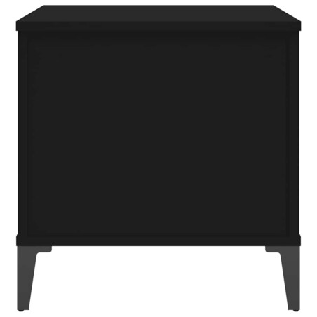 vidaXL Stolik kawowy, czarny, 60x44,5x45 cm, materiał drewnopochodny