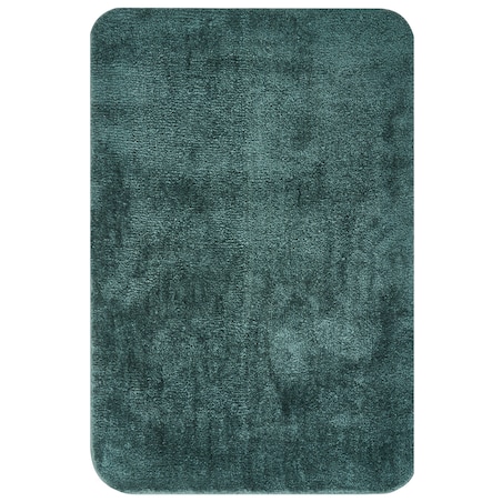 Dywanik łazienkowy URLANA Ciemnozielony 60 x 90 cm Mikrofibra
