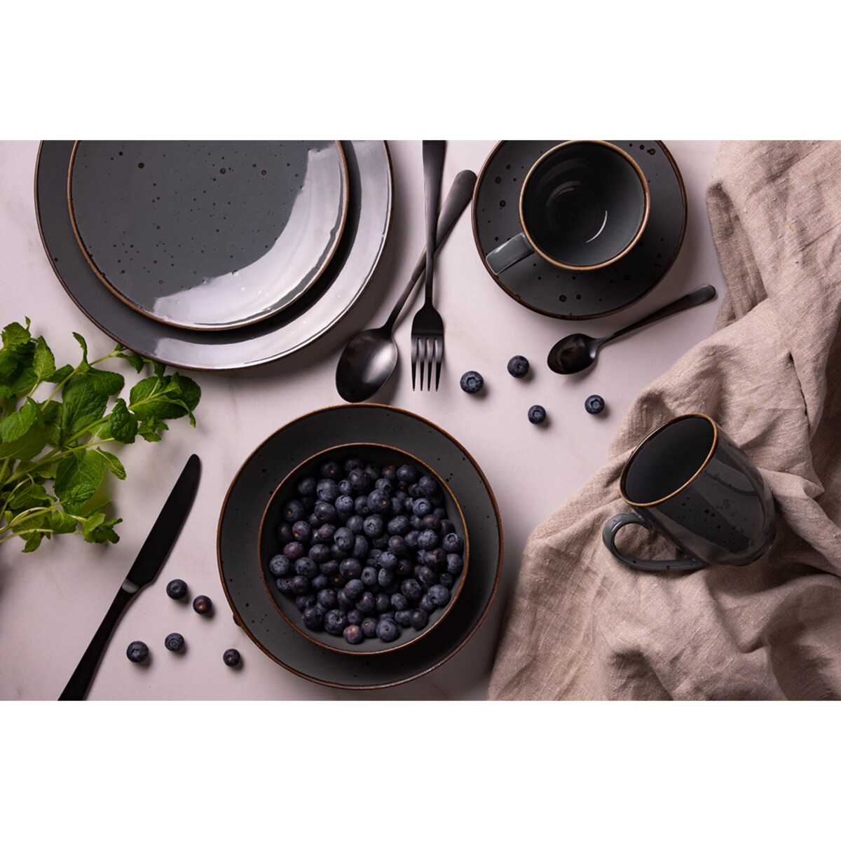 Konsimo ALUMINA Serwis obiadowy 6os. (18el.)