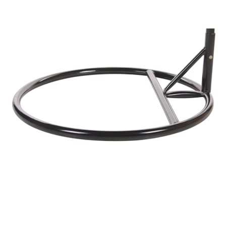 Fotel wiszący ze stojakiem z technorattanu szary PINETO