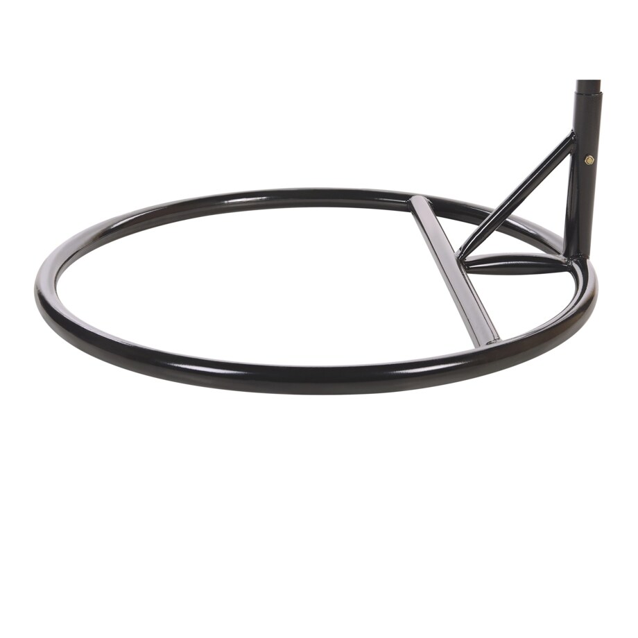 Fotel wiszący ze stojakiem z technorattanu szary PINETO