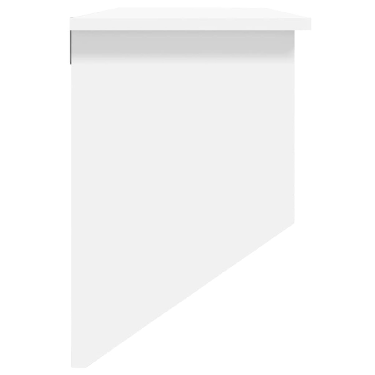 vidaXL Wieszak na płaszcze, biały, materiał drewnopochodny i rattan