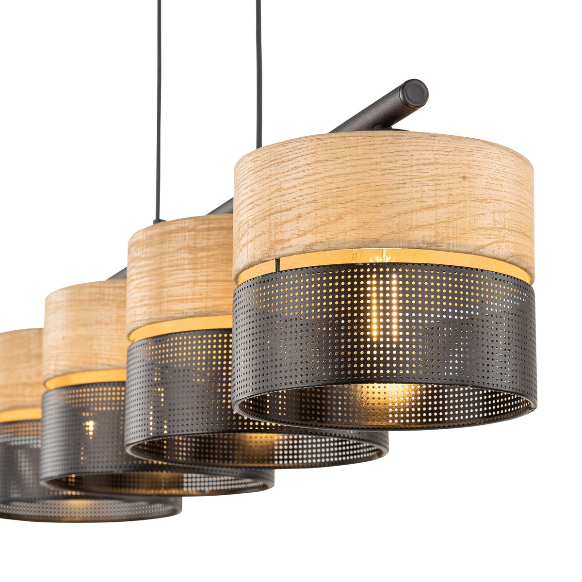 Lampa wisząca TK Lighting NICOL 4802 czarno-beżowa 4xE27 regulowana wysokość nad stół do salonu jadalni kuchni