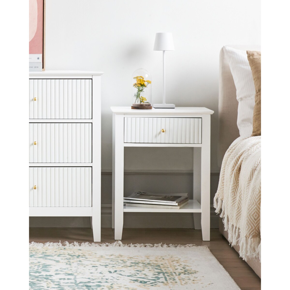 Szafka nocna 1 szuflada Biały ASSISI