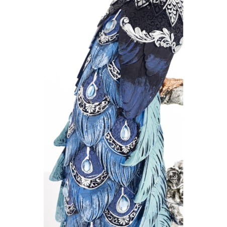 Dekoracja - Paw 40x20x12,5 cm ZAMPA-3 niebieski