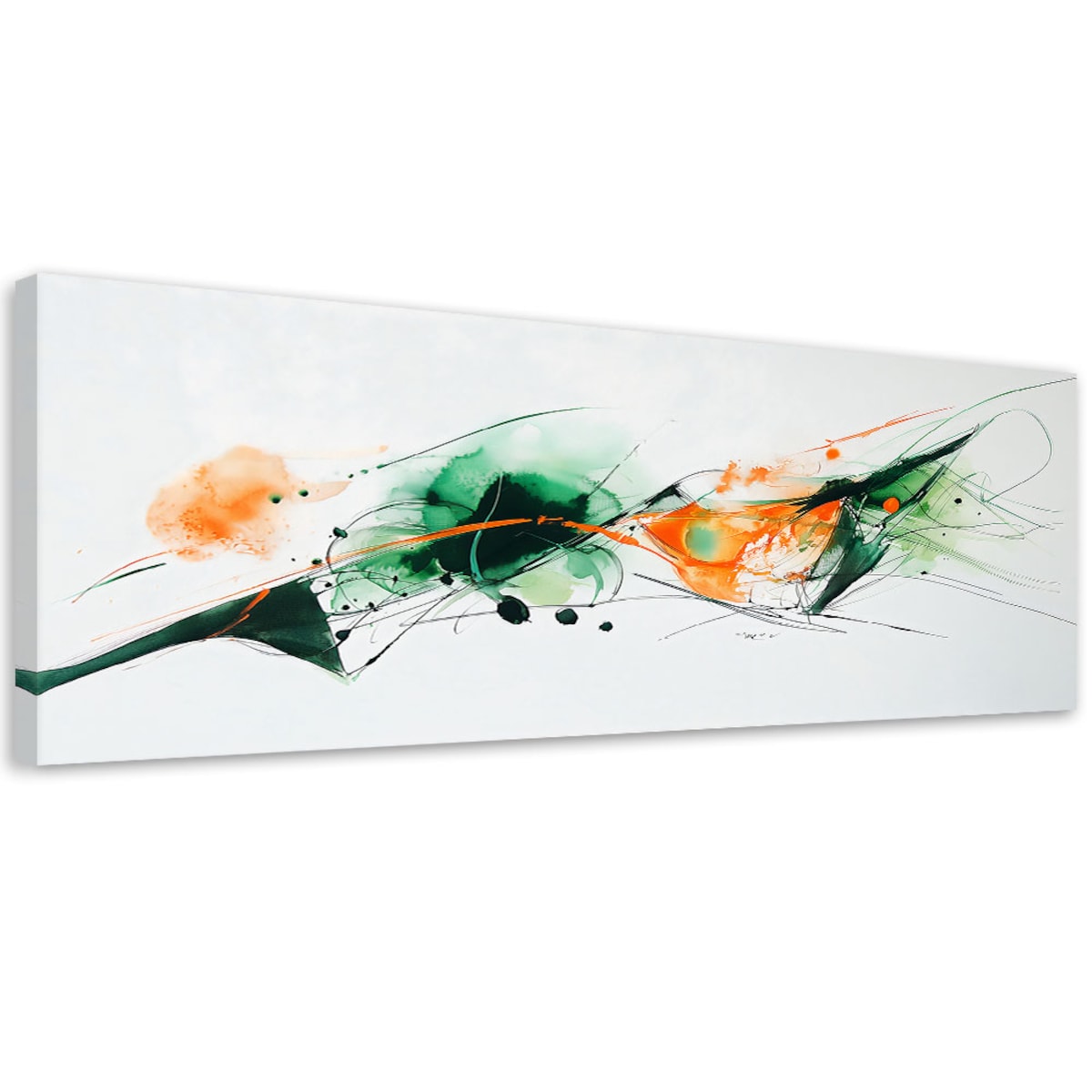 Feeby Obraz na płótnie, Abstrakcja Kolorowe Plamy Akwarela 90x30