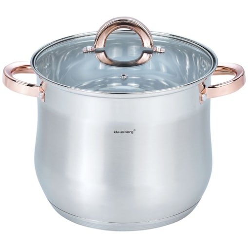 Garnek stalowy gastronomiczny duży 7L 22cm Rose Gold KLAUSBERG