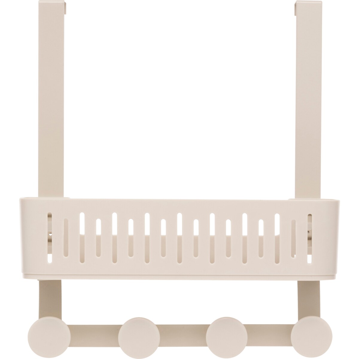 Półka prysznicowa bez wiercenia na drzwi kabiny EASY beżowa, 30 x 11,5 x 33,8 cm