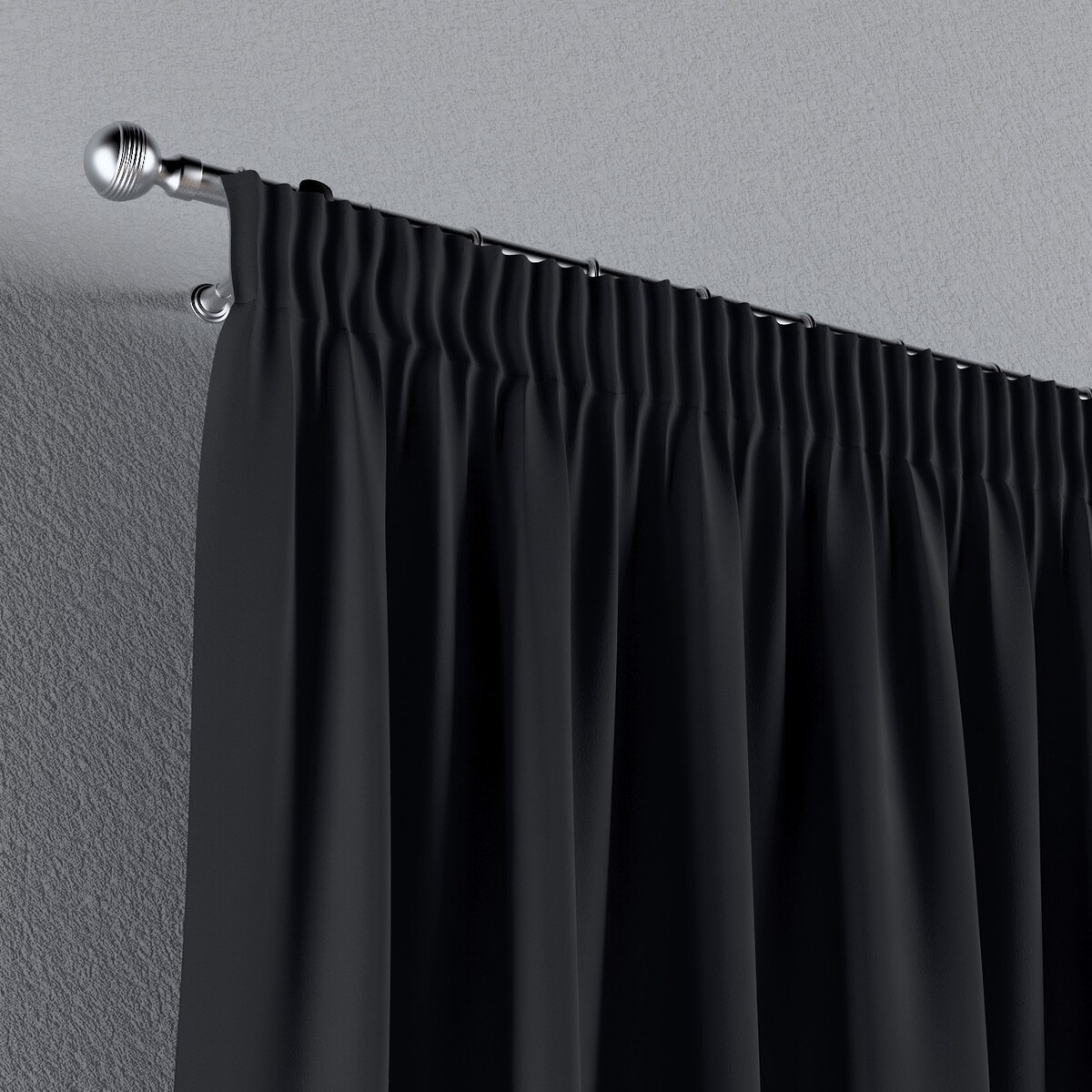 Zasłona na taśmie marszczącej 1 szt. 130x260 czarny