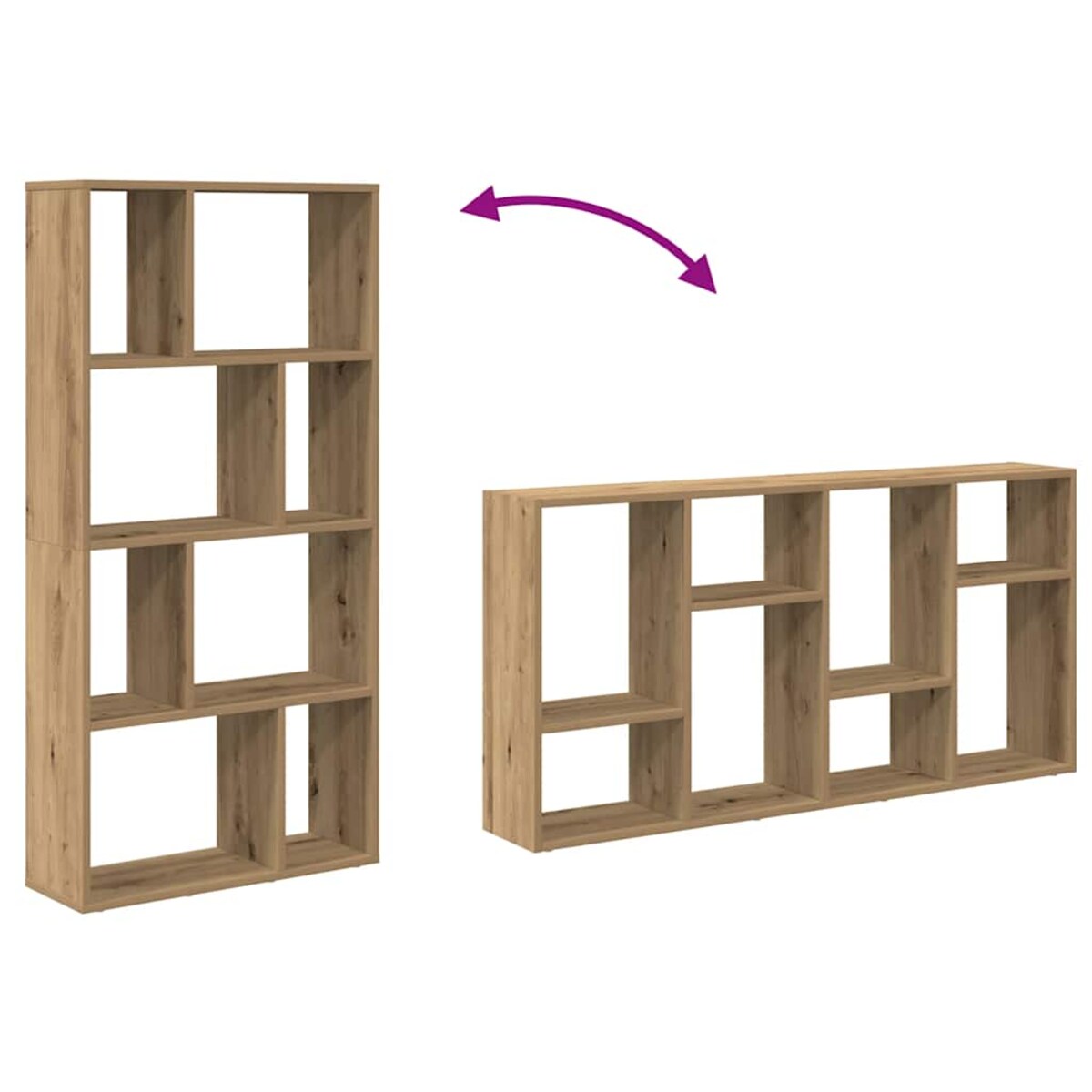 vidaXL Regał na książki, dąb artisian, 60x20x120 cm