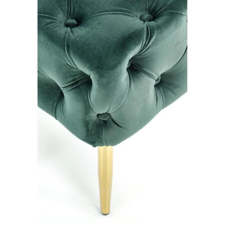 Ławka ATHENA VELVET ciemno zielona/złota