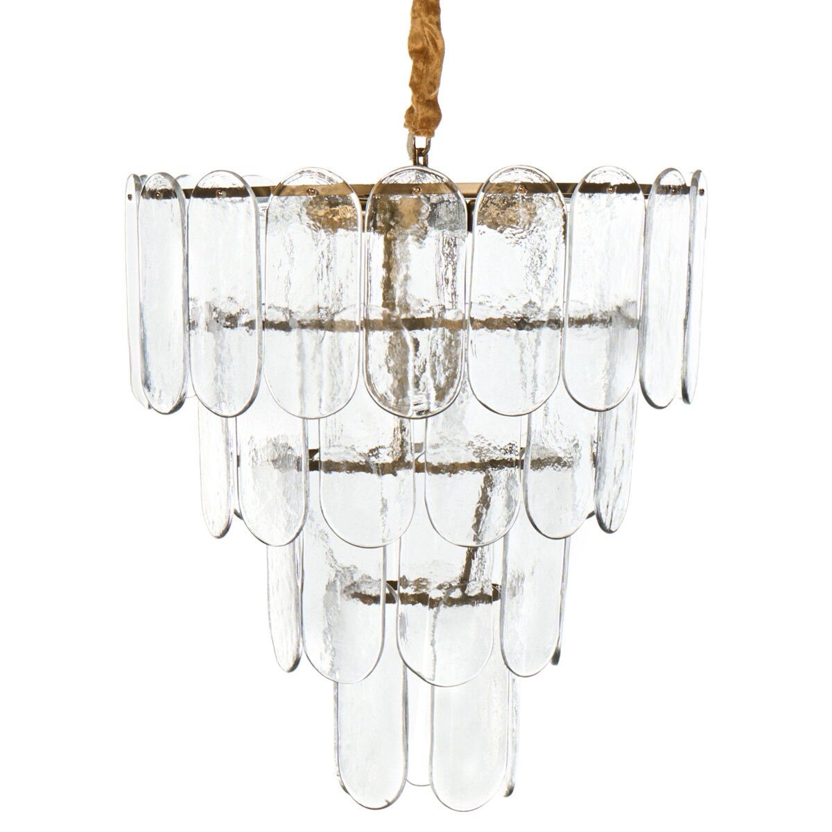 Żyrandol CARAVELI Szkło Mosiężny