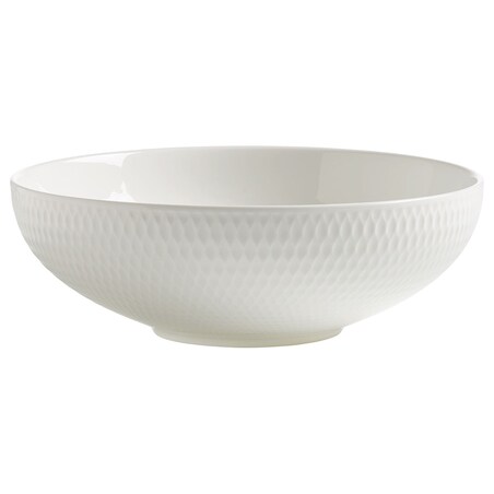 Zestaw obiadowo-kawowy Diamonds Round, biały, 30 el.