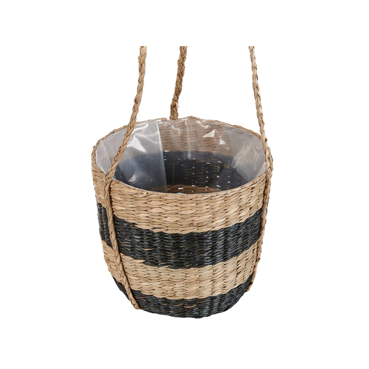 Wisząca doniczka z trawy morskiej naturalny z czarnym RUFFE