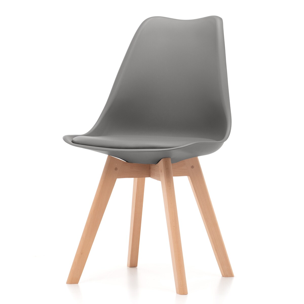 Krzesło skandynawskie do salonu jadalni kuchni nowoczesne DUBLIN szary