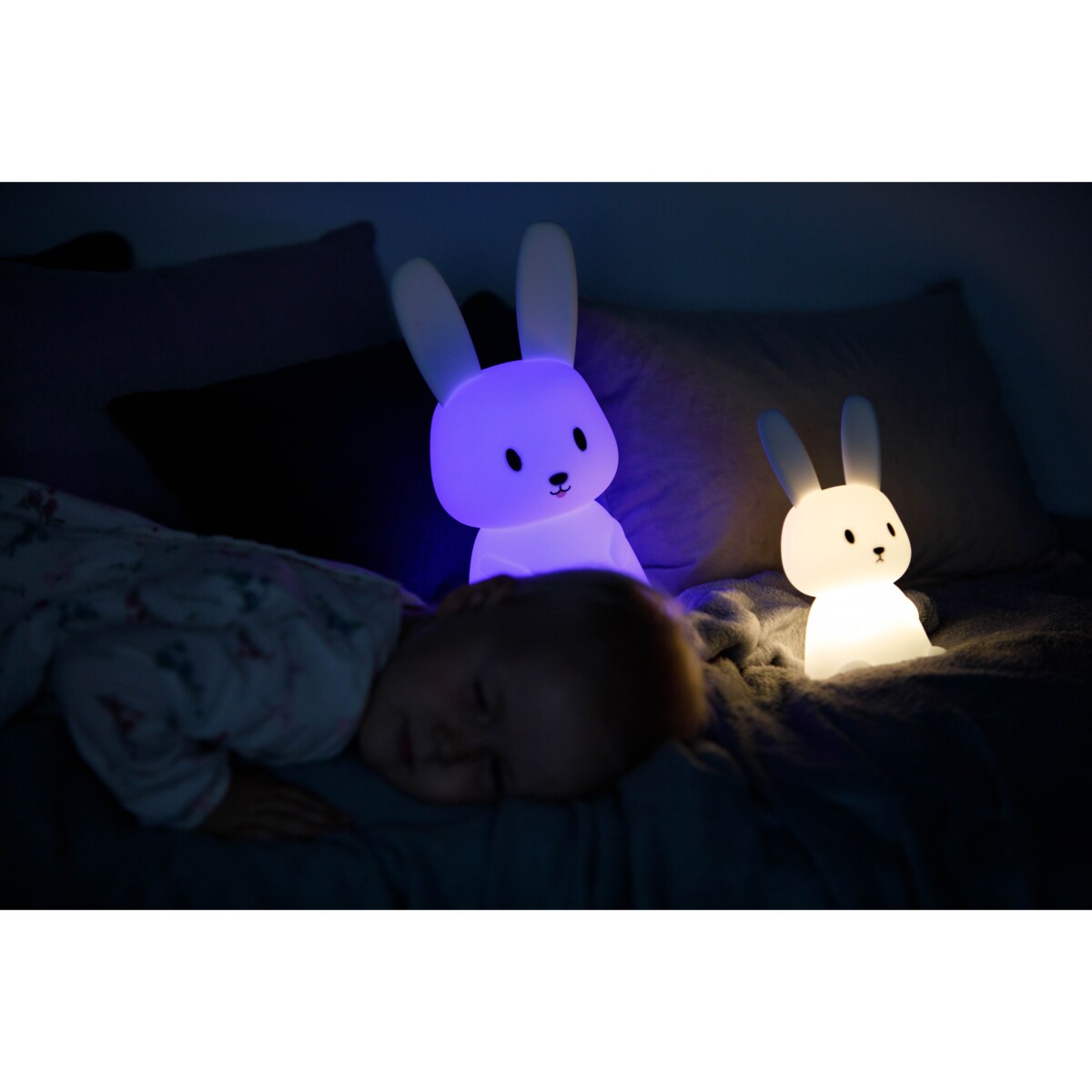 Innogio GIOrabbit silikonowa lampka nocna Midi LED króliczek 8 kolorów ładowana
