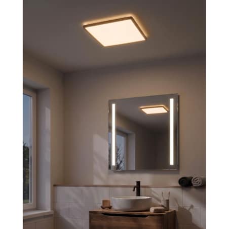 Lampa sufitowa LED TIVORA Z pilotem Ze ściemniaczem Jasnobrązowy