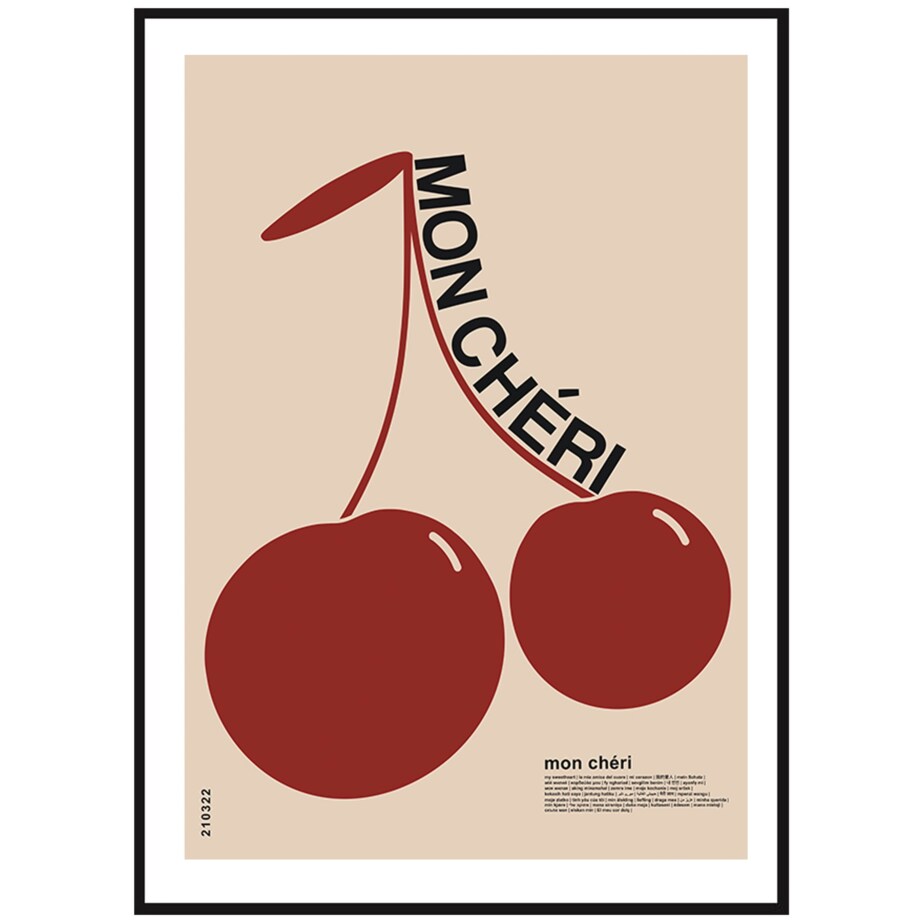 Poster Story, Plakat, Obraz - Mon Cheri Red, wymiary 50 x 70 cm