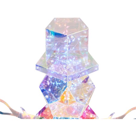 Dekoracja LED bałwan 43 cm wielokolorowy ARCTICA