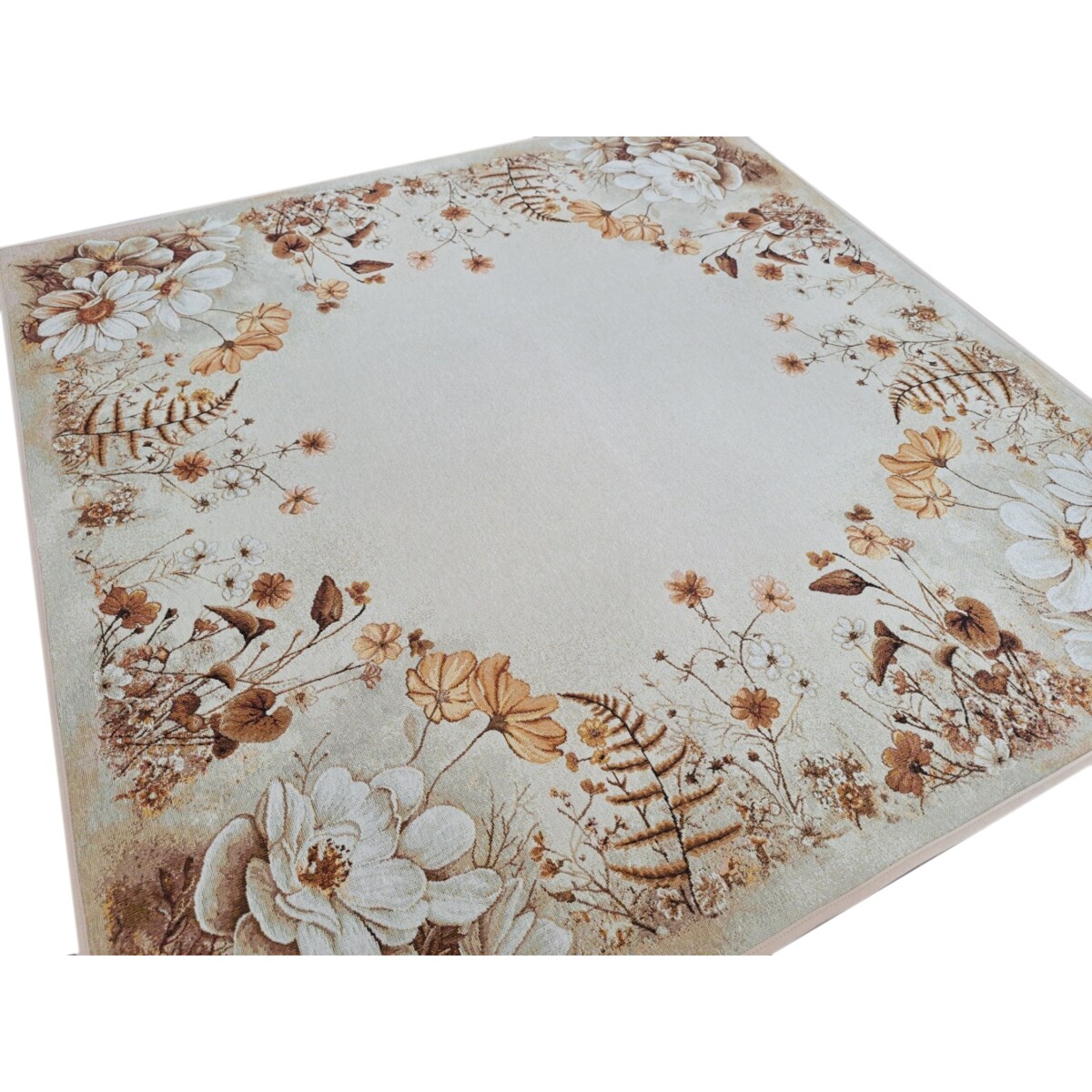 Obrus Na Stół 100X100 Cm Ozdobny Dekoracyjny Kwiaty