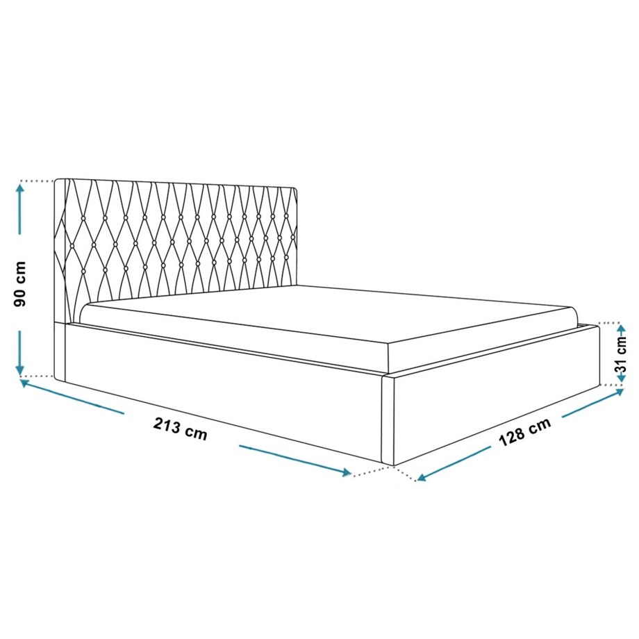 Łóżko tapicerowane 120x200 OLDO 3 jednoosobowe z pojemnikiem- beżowe